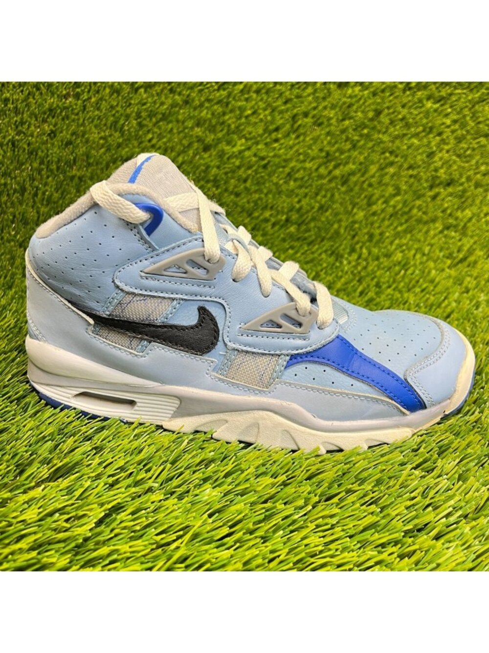 Nike Air Trainer SC High Kansas City Boys Size 4.5Y Blue Athletic Shoes Sneakers